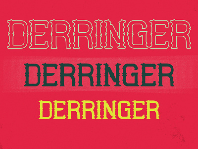 WIP - Derringer custom type font hand lettering