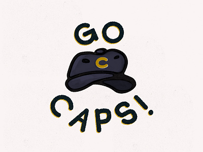 Go Caps! baseball branding identity logo sports