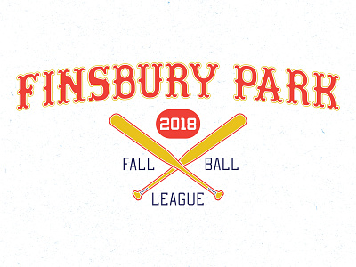 Finsbury Park Fall Ball League - 2018 apparel design baseball branding hand lettering identity illustration illustrator logo sports vector