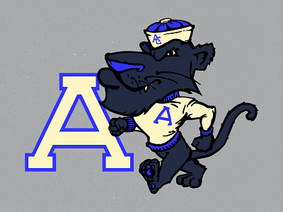 Vintage Panther mascot abilene abilene christian branding design graphic design identity illustration illustrator logo sports texas vector