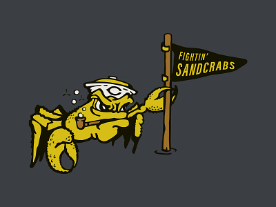 Calhoun Sandcrabs branding crabs design graphic design illustration illustrator logo sandcrabs sports texas