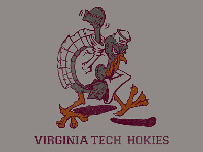VT Hokies college graphic design hokies illustration illustrator logo mascot mascot character mascot design sports university virginia tech