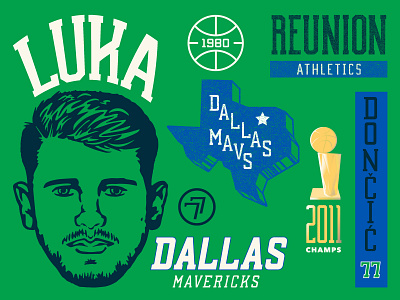 Luka Doncic and the Dallas Mavericks basketball branding dallas illustration mavericks nba sports sports design texas