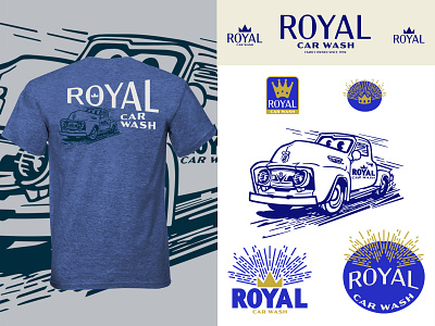 Finals for Royal Car Wash branding design graphic design hand lettering identity illustration illustrator lettering logo mascot mascot design texas typography vector