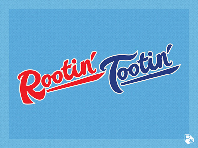 Rootin' Tootin' Wordmark baseball branding identity illustration illustrator rangers sports texas vector