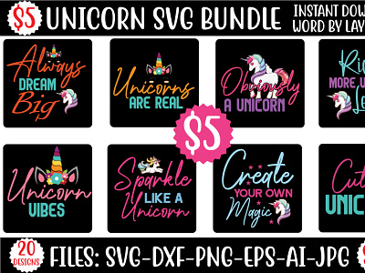 UNICORN SVG BUNDLE