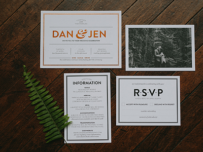 Rudy Wedding foil invitation modern print system wedding