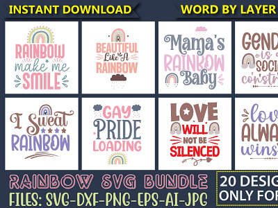 Rainbow SVG Bundle