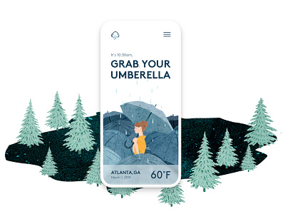 Weather App appdesign design illustration layout minimal typography ui weather app