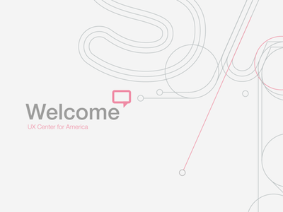 Welcome Poster for UX Center lines nodes poster tracks visual welcome