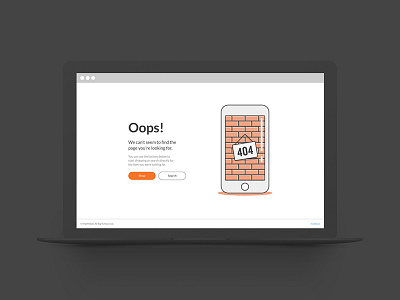 404 Page 404 error error page illustration illustrator landing page oops phone web design website