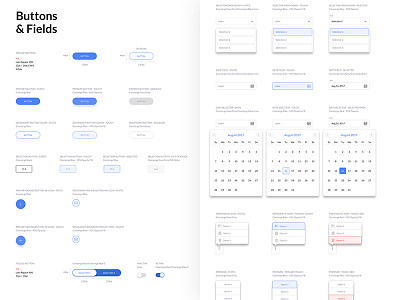 Concierge UI Component Library buttons dropdown guide interface standards states style style guide styleguide toggle ui user interface