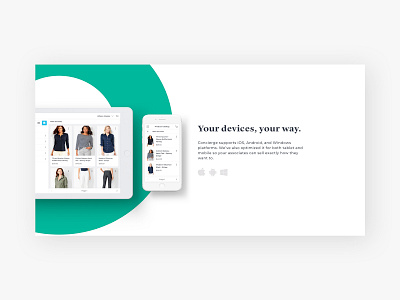 Concierge Brand Exploration app design ipad iphone landing page minimal mockup product cards product catalog responsive retail typography ui website