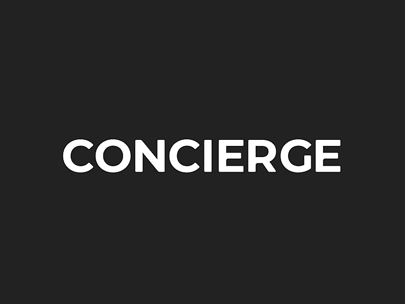 Concierge Wordmark anatomy black and white concierge geometry grid kerning logo logo design minimal simple typography wordmark