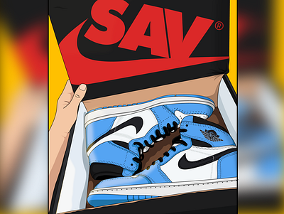 NIKE shoes in cartoon style cartoon cartoonize design flyer graphic design illustration logo poster vector