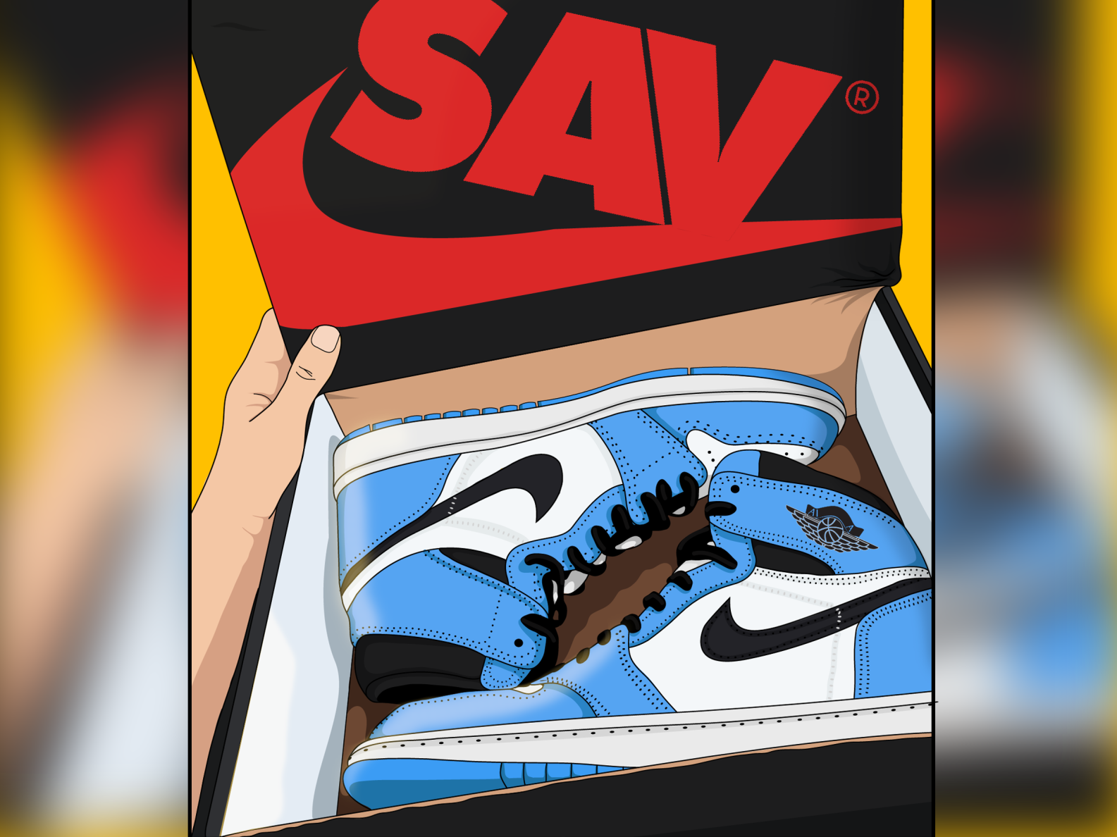 nike custom cartoon