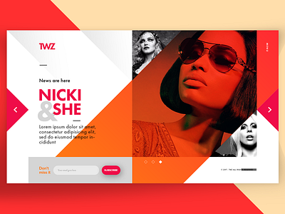 TWZ color design homepage minimal nicki minaj sketch ui ux web website