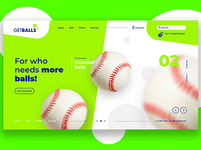 Balls 2_3 adobexd balls baseball color landing ui uidesign ux web website