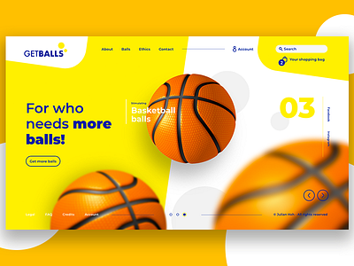 Balls 3_3 adobexd balls basketball color landing ui uidesign ux web website