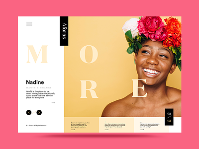 NML 02 – 03 color design homepage interface minimal portraits ui ux web
