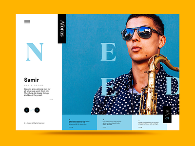 NML 01 – 03 color design homepage interface minimal portraits ui ux web