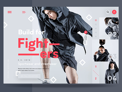 Bt – Build For Fighters - Ui 2018 design ecommerce fashion grayscale homepage interface minimal modern ui ux web