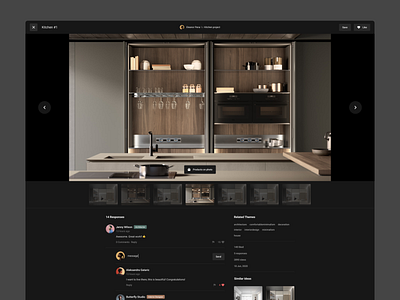 Insprify | Interior inspiration app comments interior product page shop ui ux web