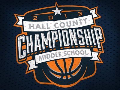 Hall County Basketball Championship basketball branding event logo school sports