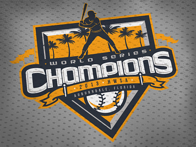 HWSA Home School World Series baseball branding champions logo screen printing world series