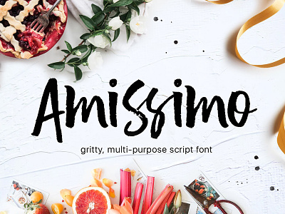 Amissimo Brush Font amissimo brush font gritty font hand brushed font logo multi purpose font otf script script font ttf wedding