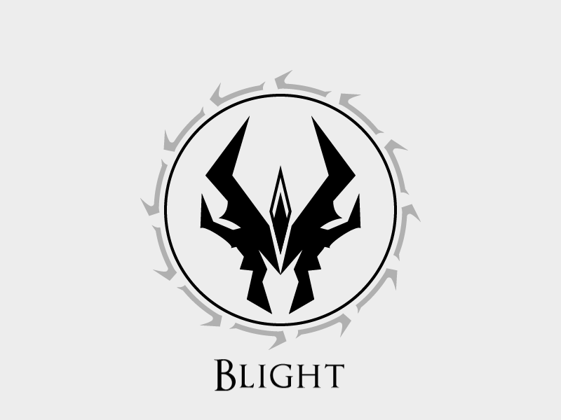 Fantasy icon - Blight animation blight fantasy game ui icon logo mini monochrome stats ui vector