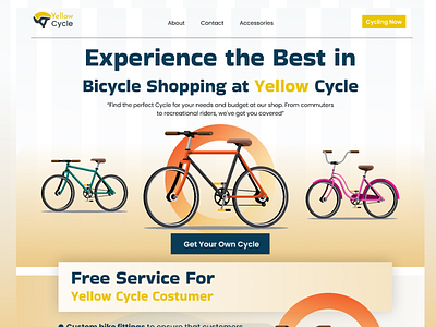 Landing Page : Yellow Cycle - Bicycle Shop Online branding ui ui design ui ux designer ux uxdesigner