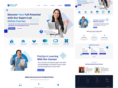 Full Landing Page TEL Co branding design e course landing page landingpage online course ui ui design ux uxdesigner