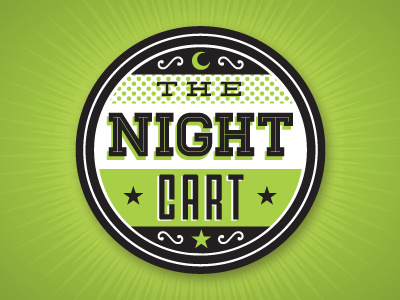 The Night Cart design graphic green logo shirt t shirt the night cart vintage