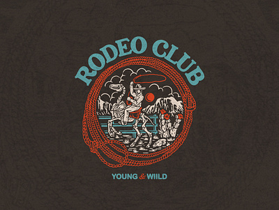 Rodeo club badge badge design badge logo branding design graphic design hand drawing illustration logo logo hand draw vector vintage illustration vintage logo