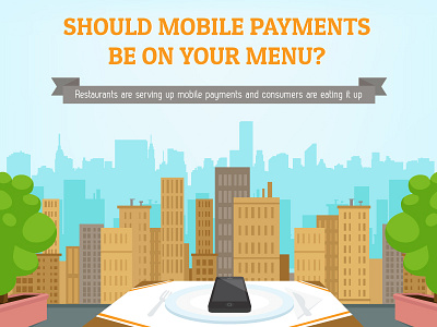 Mobile Paymant Infographic infographics menu mobile payment plate