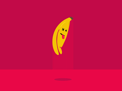 Dead Banana banana bananapeel character dead illustration peel slippery step on it