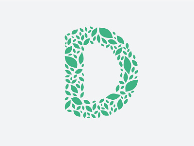 Letter D d leafpattern leaves letter letter d pattern