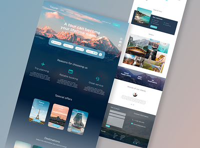 Travel agency landing page design landingpage travel travelagency ui uidesign ux website