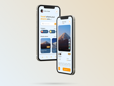 Travel app concept