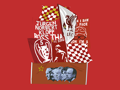 Anfield. anfield art banner design drawing flag graphics illustration lfc liverpool typography vector