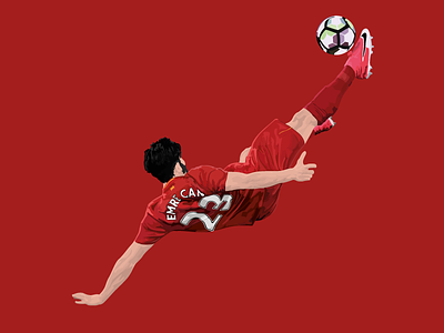 Emre Can adobe design drawing football germany illustration lfc liverpool print red soccer vector