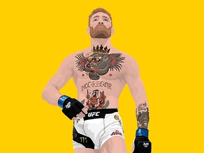 Conor McGregor colour design drawing illustration ireland mcgregor mma print ufc vector