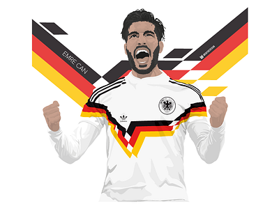 Emre Can - Italia 90. adidas drawing football germany illustration kit design soccer vector world cup