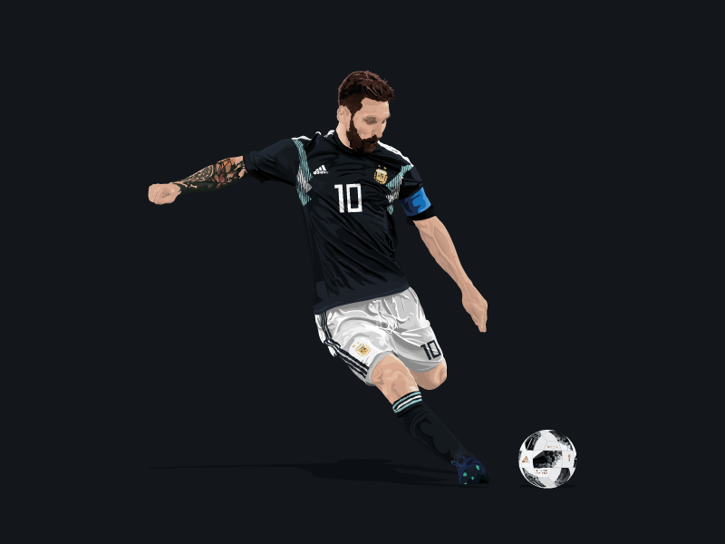 Lionel Messi / World Cup 2018 / Adidas adidas argentina barcelona design drawing football illustration jersey kit messi soccer vector