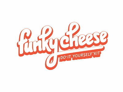 Funky Cheese Logo branding design graphic design hand lettering illustrator lettering logo logo design sans serif