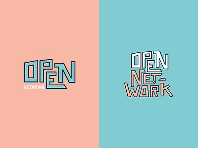 Open Network Reject no.1 bold brand branding church hand lettering lettering logo network open square