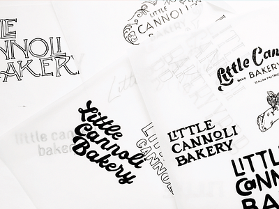 Process bakery brand branding cannoli hand lettering lettering logo pastry process type typography