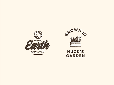 Badges badge branding earth eco farming friendly huckleberry magazine plant print type urban