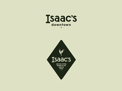 Isaac's branding coffee dessert font design hand lettering illustration logo nonprofit type typography wine